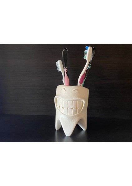 Sevimli Gülen Diş Fırçalık Kalemlik