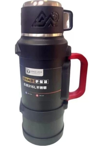YK1422 Bardaklı Çelik Termos 2 Lt