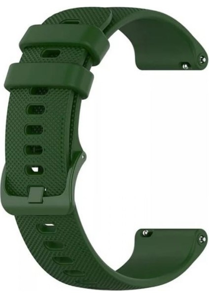 Honor Watch 4 Pro Kordon Benekli Kancalı Silikon Koyu Yeşil