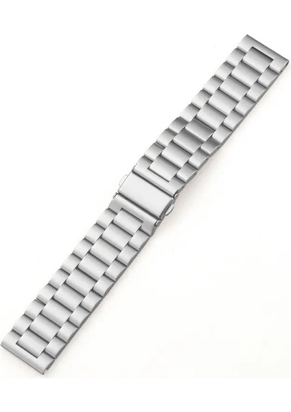 Samsung Galaxy Watch Active 2 40MM/44MM Uyumlu Kordon Klasik Baklava Model Paslanmaz Çelik Metal Kayış