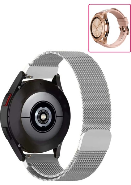 Samsung Galaxy Watch 42MM Uyumlu Kordon Hasır Metal Örgü Mıknatıslı Milano Kayış fiyatları