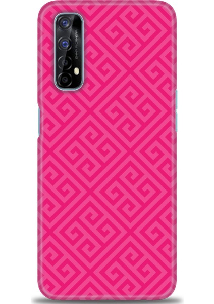 Realme 7 Kılıf Hd Baskılı - Pembe Mozaik