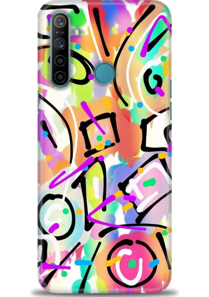 Realme 5i Kılıf Hd Baskılı - Renkler ve Çizgiler