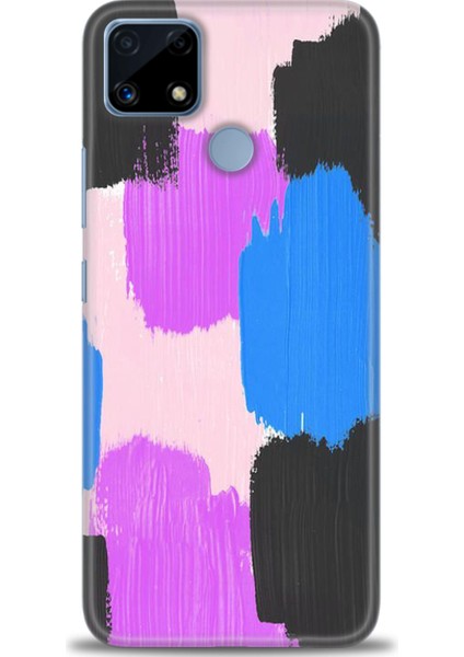 Realme C25S Kılıf Hd Baskılı - Mor Siyah