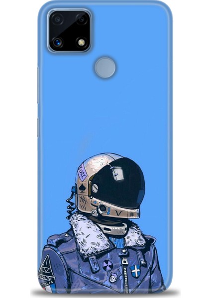 Realme C25S Kılıf Hd Baskılı - Mavi Astronot