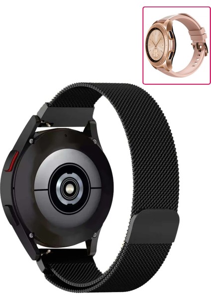 Samsung Galaxy Watch 42MM Uyumlu Kordon Hasır Metal Örgü Mıknatıslı Milano Kayış fiyatları