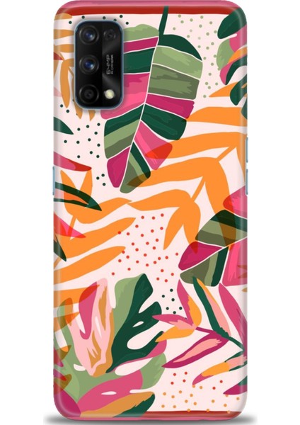 Realme 7 Pro Kılıf Hd Baskılı - Turuncu Pembe