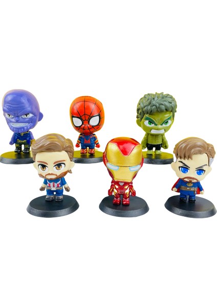 Figür-Avengers-Oyuncak Bebek Modeli Süs Seti (Yurt Dışından)