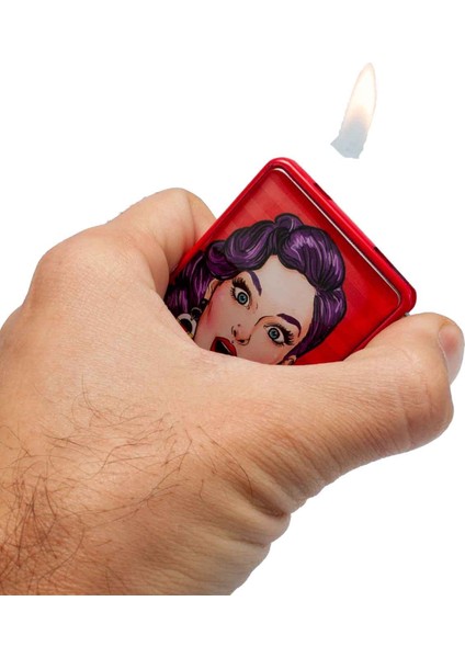 Pop Art Kaliteli Metal Çakmak