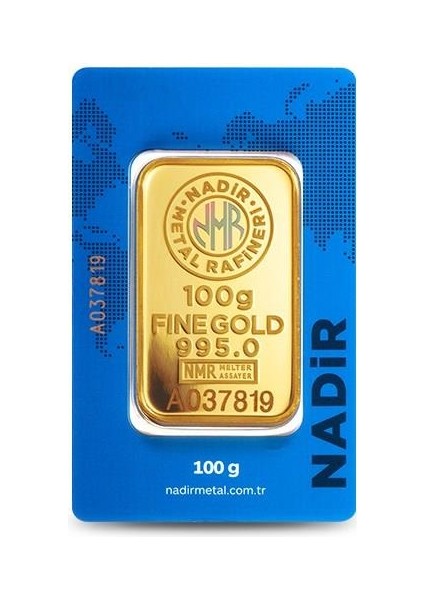 AgaKulche Nadir 100 Gram Altın (995) 24 Ayar Külçe Altın