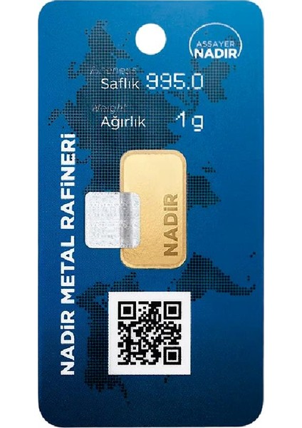 AgaKulche Nadir 1 Gram Altın (995) 24 Ayar Külçe Altın