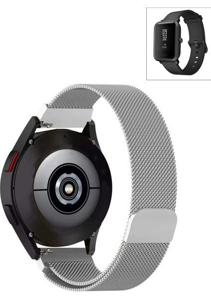 Amazfit Bip Bipu Bips Bipupro Bip3 Uyumlu Kordon Hasır Metal Örgü Mıknatıslı Milano Kayış fiyatları