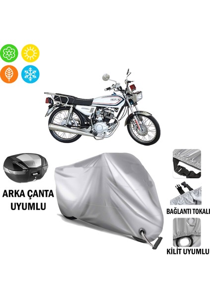 Kuba Çita 180R Branda Motosiklet Brandası Arka Çanta Bağlantı ve Kilit Uyumlu