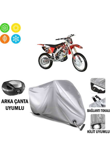 Işıldar 4V Cross Branda Motosiklet Brandası Arka Çanta Bağlantı ve Kilit Uyumlu