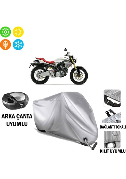 Derbi Mulhacen 659 Branda Motosiklet Brandası Arka Çanta Bağlantı ve Kilit Uyumlu