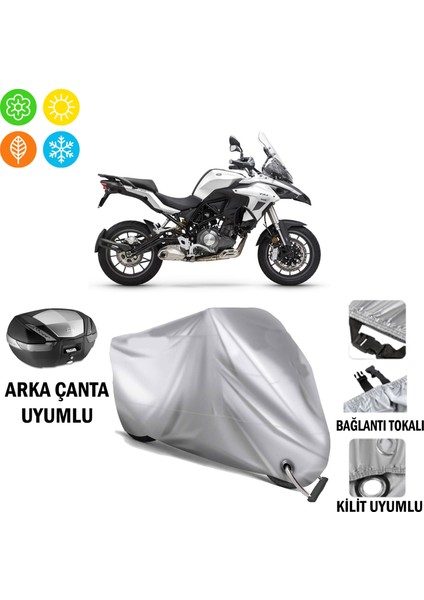 Benelli Trk 502 Branda Motosiklet Brandası Arka Çanta Bağlantı ve Kilit Uyumlu