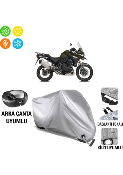 Triumph Tiger Explorer Xc Branda Motosiklet Brandası Arka Çanta Bağlantı ve Kilit Uyumlu