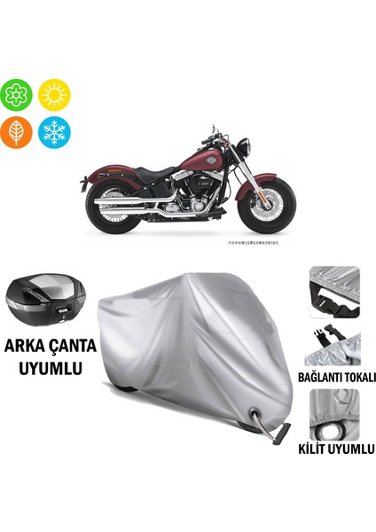 Harley-Davidson Softail Slim Motosiklet Brandası Arka Çanta Bağlantı ve Kilit Uyumlu