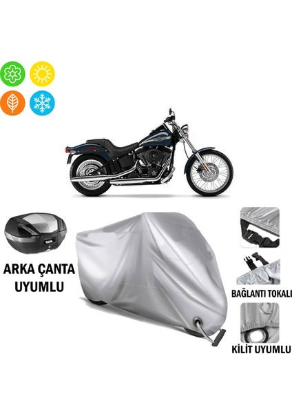 Harley-Davidson Softail Night Train Motosiklet Branda Arka Çanta Bağlantı ve Kilit Uyumlu