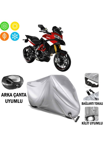 Ducati Multistrada 1200 Pikes Peak Motosiklet Branda Arka Çanta Bağlantı ve Kilit Uyumlu