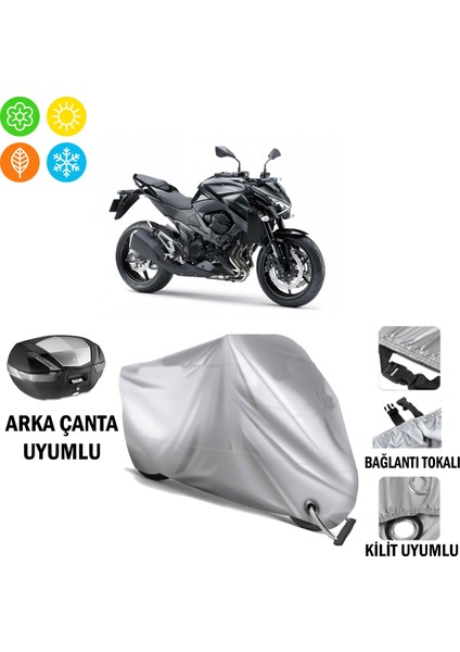 Kawasaki Z 800 E Branda Motosiklet Brandası Arka Çanta Bağlantı ve Kilit Uyumlu