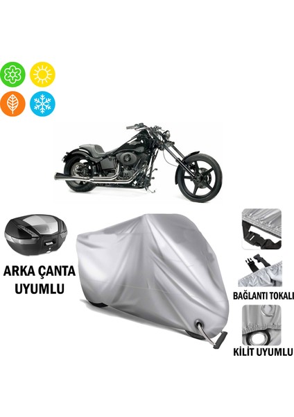 Victory Chopper Serisi Branda Motosiklet Brandası Arka Çanta Bağlantı ve Kilit Uyumlu