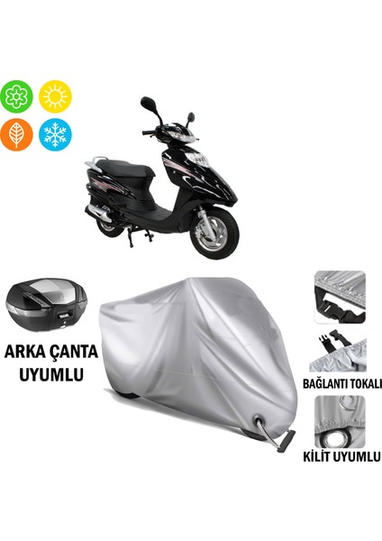 Mondial 125 Rt Akik Branda Motosiklet Branda Arka Çanta Bağlantı ve Kilit Uyumlu