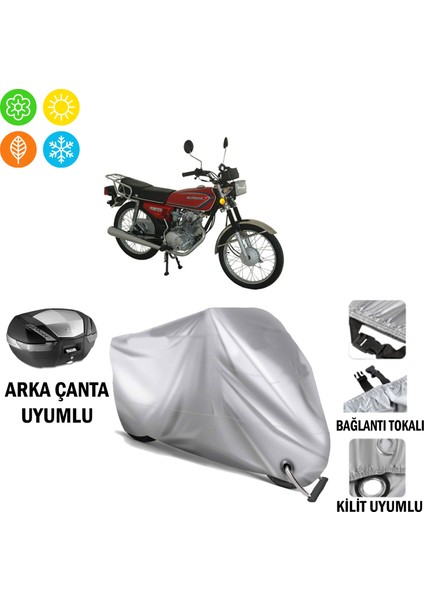Mondial 125 Agk Branda Motosiklet Branda Arka Çanta Bağlantı ve Kilit Uyumlu