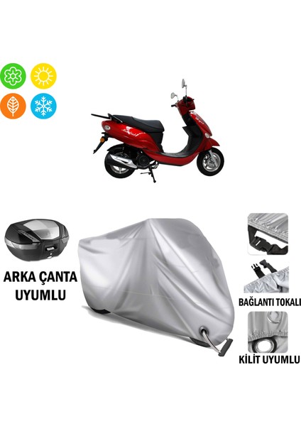 Mondial 100 Loyal Branda Motosiklet Brandası Arka Çanta Bağlantı ve Kilit Uyumlu