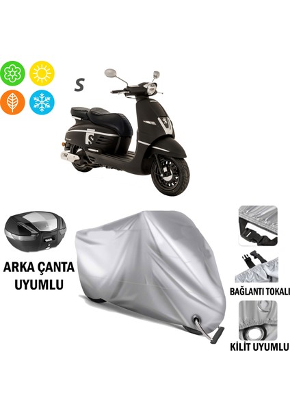 Peugeot Django 150 Branda Motosiklet Brandası Arka Çanta Bağlantı ve Kilit Uyumlu