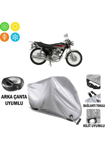 Mondial 175 Masti x Branda Motosiklet Branda Arka Çanta Bağlantı ve Kilit Uyumlu