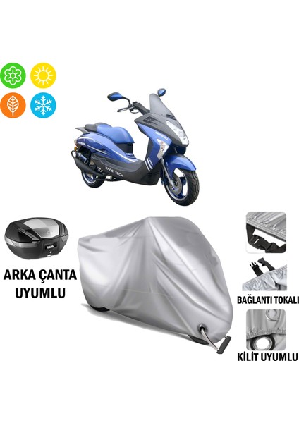 Mondial 150 Zc Branda Motosiklet Branda Arka Çanta Bağlantı ve Kilit Uyumlu