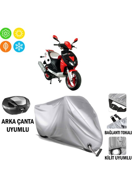 Mondial 150 Rf Branda Motosiklet Branda Arka Çanta Bağlantı ve Kilit Uyumlu