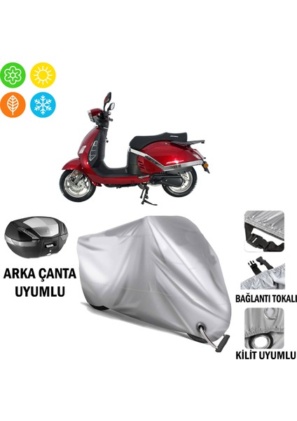Mondial 150 Znx Branda Motosiklet Branda Arka Çanta Bağlantı ve Kilit Uyumlu