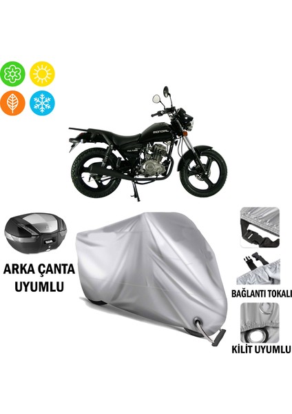 Mondial 150 Mr Branda Motosiklet Branda Arka Çanta Bağlantı ve Kilit Uyumlu