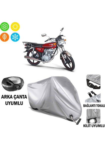 Kuba Cg 100/KM125-6 Branda Motosiklet Brandası Arka Çanta Bağlantı ve Kilit Uyumlu