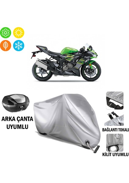 Kawasaki Ninja Zx 636 Branda Motosiklet Brandası Arka Çanta Bağlantı ve Kilit Uyumlu