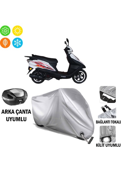 Kuba Km 100T-9 Branda Motosiklet Brandası Arka Çanta Bağlantı ve Kilit Uyumlu