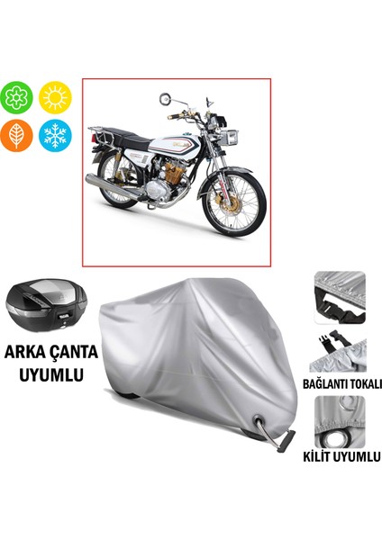 Kuba Çita 100R Branda Motosiklet Brandası Arka Çanta Bağlantı ve Kilit Uyumlu