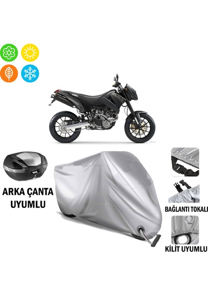 Ktm 640 Duke Iı Branda Motosiklet Brandası Arka Çanta Bağlantı ve Kilit Uyumlu