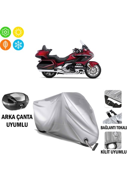 Autoes Honda Goldwing Gl 1800 Branda Motosiklet Brandası Arka Çanta Bağlantı ve Kilit Uyumlu