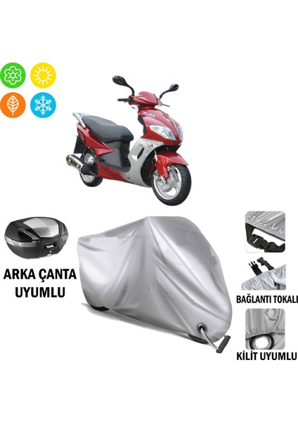 Kuba Apricot 125 Branda Motosiklet Brandası Arka Çanta Bağlantı ve Kilit Uyumlu