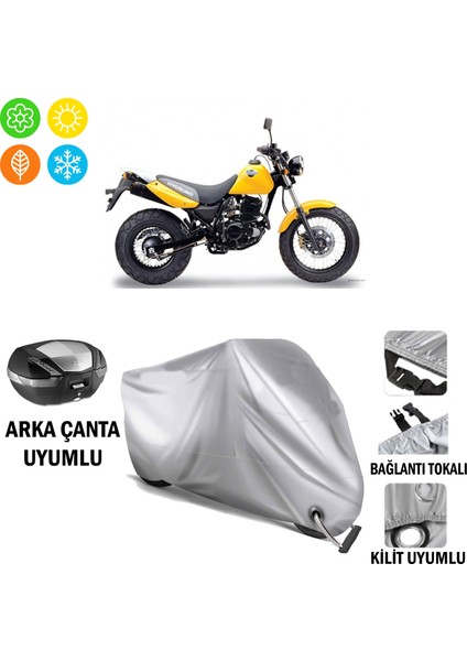 Hyosung Rt 125 Branda Motosiklet Brandası Arka Çanta Bağlantı ve Kilit Uyumlu