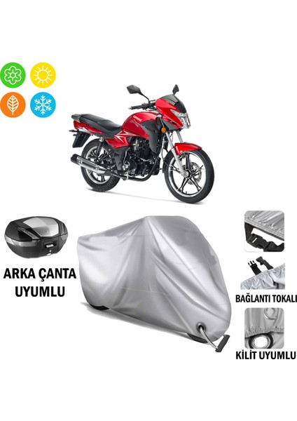 Kanuni Leopard Branda Motosiklet Brandası Arka Çanta Bağlantı ve Kilit Uyumlu