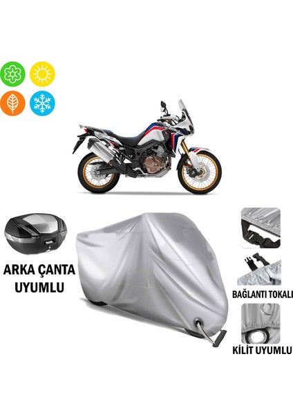 Honda Crf 1000 L Africa Twın Motosiklet Branda Arka Çanta Bağlantı ve Kilit Uyumlu