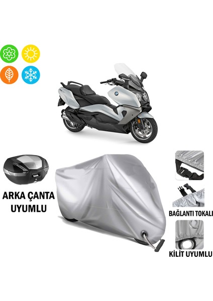 Bmw C 650 Gt Branda Motosiklet Brandası Arka Çanta Bağlantı ve Kilit Uyumlu