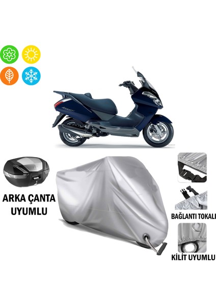 Aprilia Atlantic 250 Branda Motosiklet Brandası Arka Çanta Bağlantı ve Kilit Uyumlu