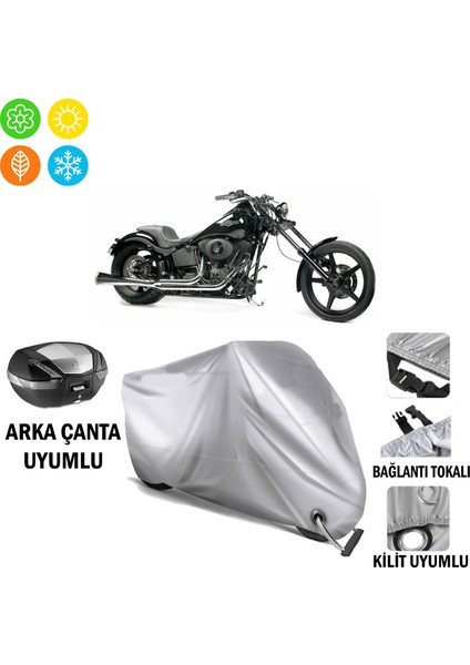 Victory Chopper Serisi Branda Motosiklet Brandası Arka Çanta Bağlantı ve Kilit Uyumlu