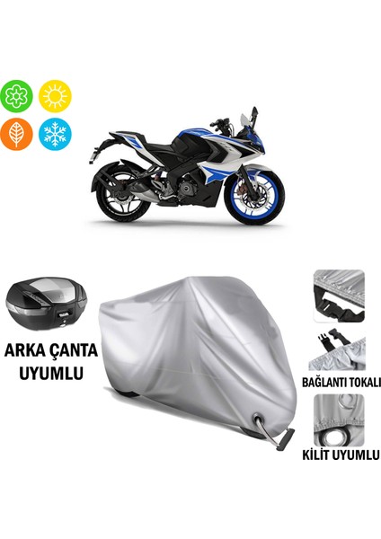 Bajaj Pulsar 200 Rs Branda Motosiklet Brandası Arka Çanta Bağlantı ve Kilit Uyumlu