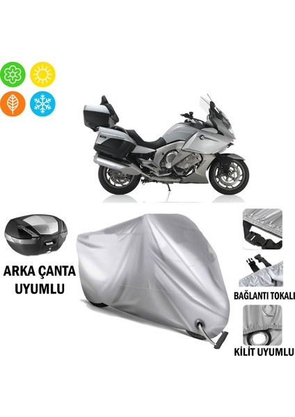Bmw K1600 Gtl Exclusive Branda Motosiklet Brandası Arka Çanta Bağlantı ve Kilit Uyumlu